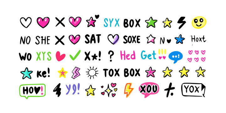 A vibrant array of diverse emojis representing various objects, animals, and emotions. Vector