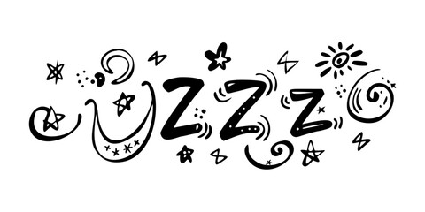 Fototapeta premium A whimsical and artistic depiction of the letter z with decorative elements Vector