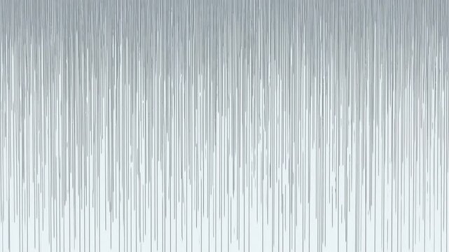 Loop of thin vertical gray lines on a white background slowly bending in a wave motion. Simple, neutral and professional motion background ideal for corporate web headers, presentations