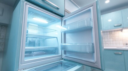 Professional Repair Extends Refrigerator Lifespan in Clean Kitchen With Modern Design and Message Space