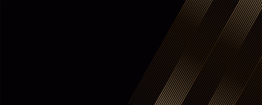 3D golden luxury abstract background overlap layer on dark space with vertical lines decoration. Modern graphic design element stripes style concept for web banner, flyer, card, or brochure cover