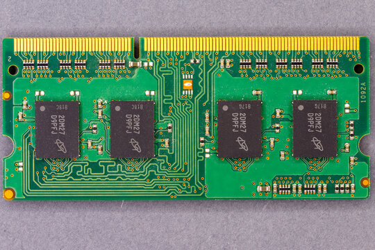 So-dimm ram stick on gray background