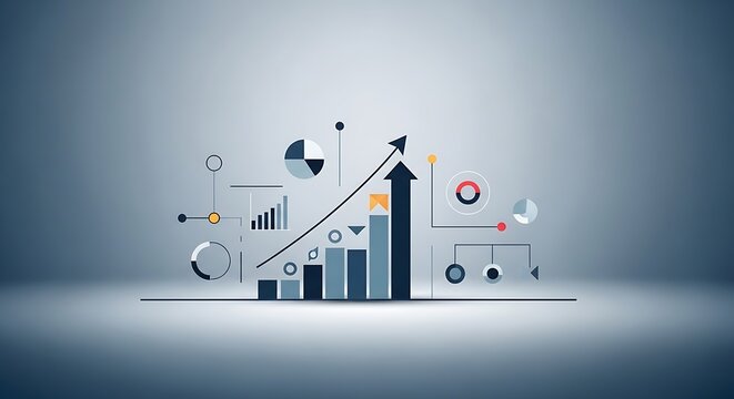 Business growth and statistics infographic
