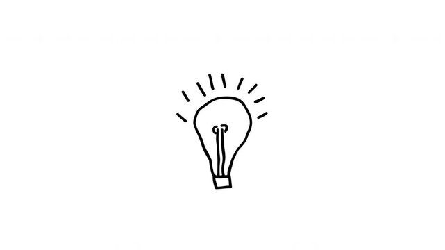 bulb light idea animation 4k alpha channel