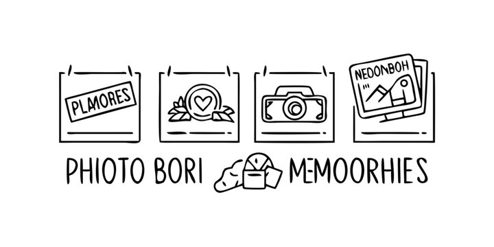 A whimsical illustration of a photo book and a comic book Vector