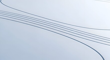 Abstract Composition Of Dotted Lines On Gradated Blue And White Surface