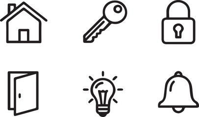 Fototapeta premium Everyday Objects Icons – Household, Office, Daily Life Symbols