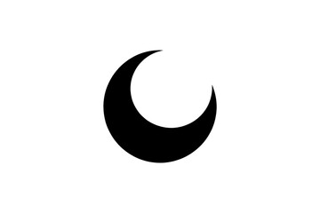 Obraz premium A minimalist crescent moon symbol on transparent background