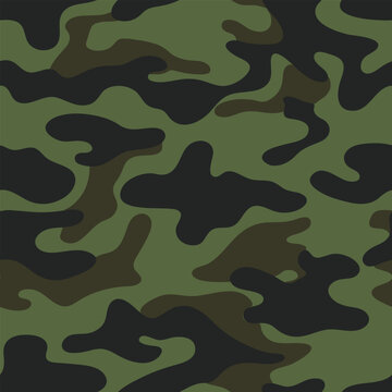 camouflage pattern with three colors. green, brown, black. military, hunting camouflage, seamless. duck camo