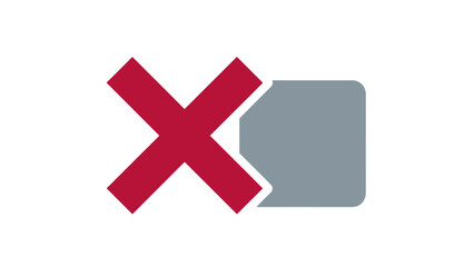 Obraz premium Delete File Icon with Red X Mark. Error, Rejection, and Removal Document Symbol for UI, Web Design, and Data Management Concepts.
