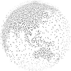 Obraz premium Abstract Particle SphereDigital Dot Globe BackgroundTechnology Point Cloud Circle