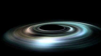 Invisible force visualization, abstract gravitational rings bending galaxies, soft luminous gradient lighting, 