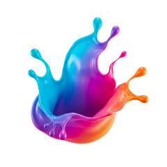 Vibrant Liquid Splash Colorful with Purple and Blue Gradients