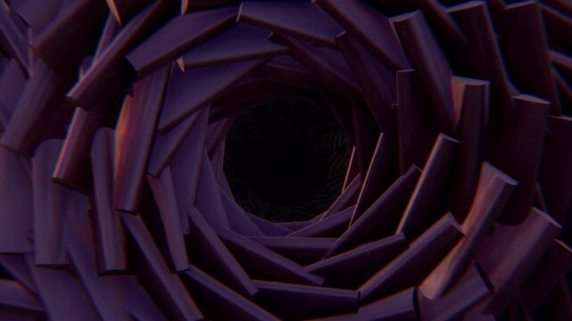 Purple 3d Scarry Tunnel Animation