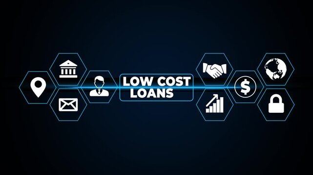 Conceptual hand writing showing Low Cost Loans. Concept meaning loan that has an interest rate below twelve percent