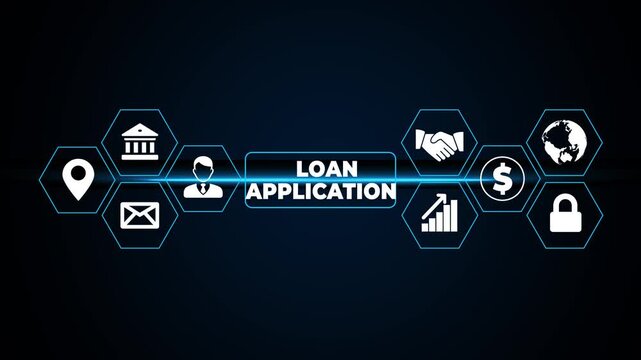 Writing note showing Loan Application. Business concept for Document that provides financial information about borrower