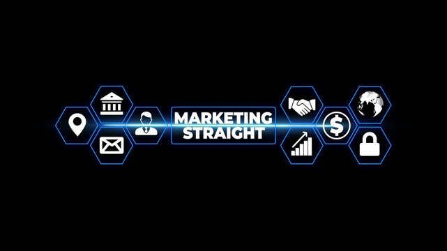 Text sign showing Local Search Marketing Straight Ahead. Business photo showcasing answering to someone about destination Male human wear formal work suit presenting presentation using smart device