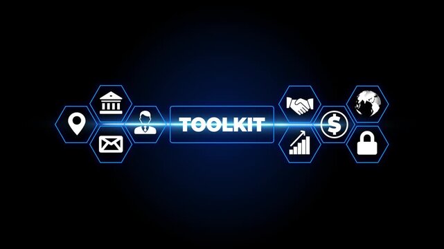 Writing note showing Toolkit. Business concept for set of tools kept in a bag or box and used for a particular purpose Male wear formal suit presenting presentation smart device