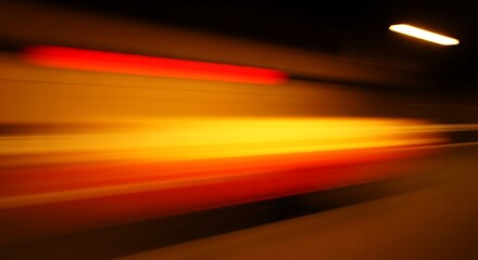 Blurred Motion of a Train in a Tunnel