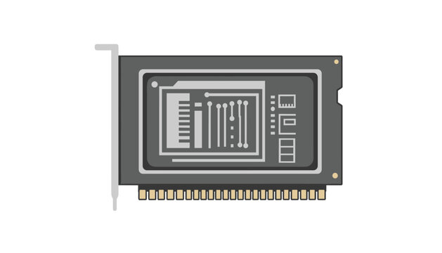 Computer graphics card gpu icon hardware tech