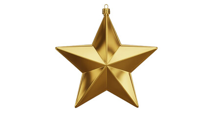 Golden star with a hanging loop