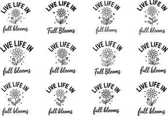 Spring Flowers Positive Quote SVG