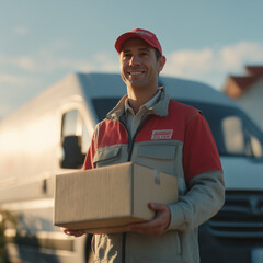 delivery man with parcel