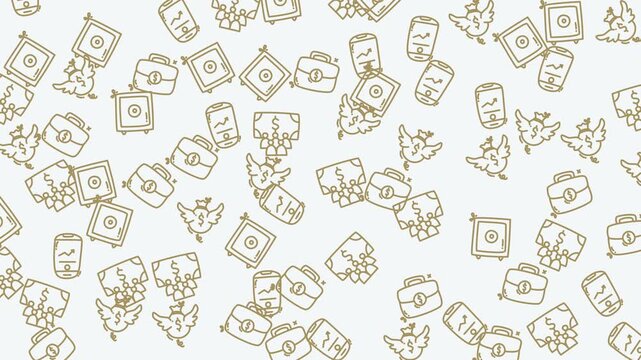 Business travel and security symbols in a modern flat design. Perfect for travel websites and security service advertisements.