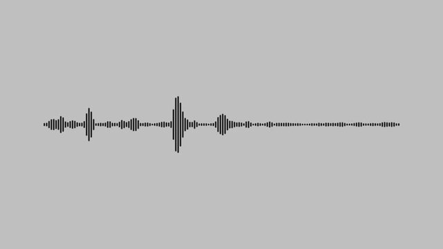Audio waveform spectrum animation on transparent background, Soundwave audio visualizer animation with alpha channel