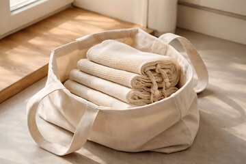 Sustainable Shopping Essentials: Reusable Fabric Tote with Produce Bags