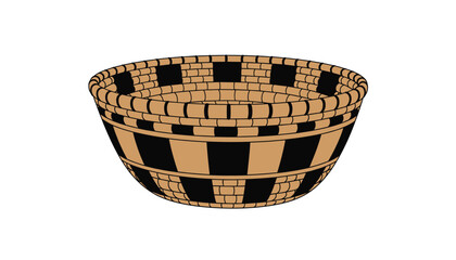 Woven basket illustration craft container