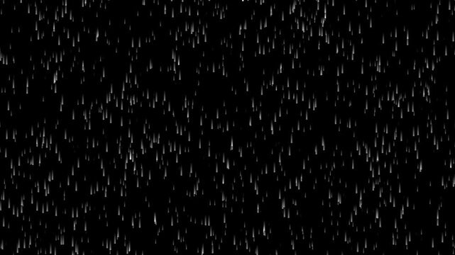 Intense Rain Drops Falling Down, High Quality Seamless Loopable Video