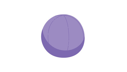 Purple sphere ball 3d abstract shape
