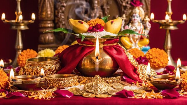 Akshaya Tritiya Sacred Gold Prosperity Scene