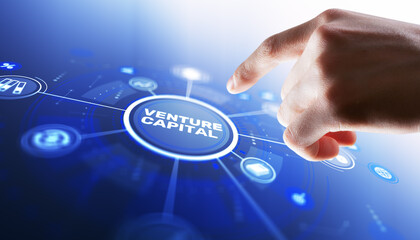 Venture capital investment meeting with startup founders discussing funding and growth strategies