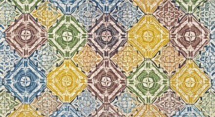 Colorful Geometric Patterned Background Design.