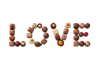 A heartfelt display of love using an array of colorful roses and petals isolated on transparent background