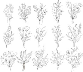 seamless pattern with white flowers