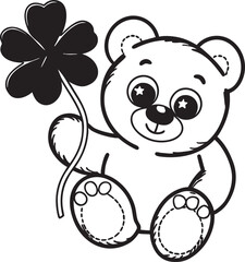 teddy bear with flowers