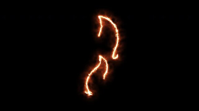 Fiery Abstract Forms Dynamic, glowing lines dance against a deep black backdrop, a mesmerizing display of energy, passion, and artistic expression.