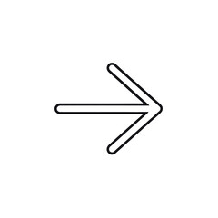 Obraz premium A simple arrow icon on transparent background pointing to the right