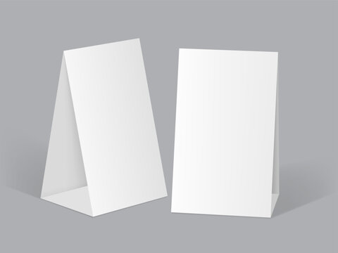 Blank table tent mockup