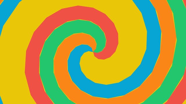 Vibrant multicolored swirl pattern with yellow, blue, green, orange, and red hues on a white background.