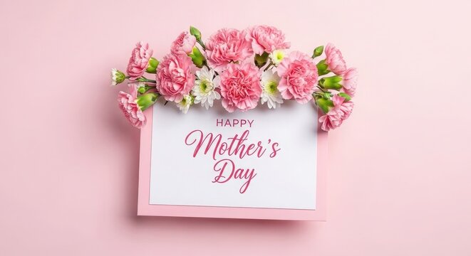 Happy mothers day wishes with beautiful pink flowers