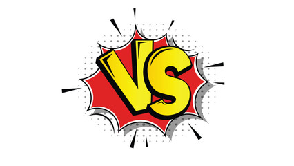 Obraz premium VS Comic Text Pop Art Explosion Vector Illustration