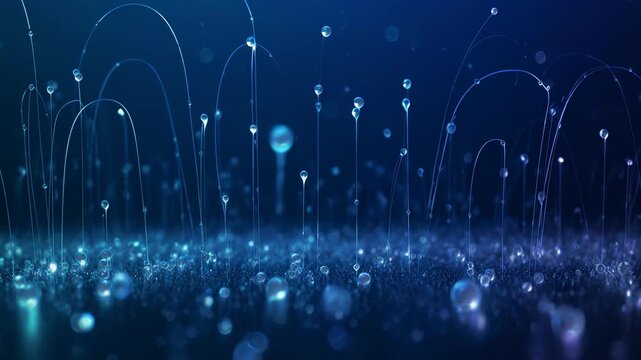 Abstract Quantum Computing Particle Logic Animation Representing Advanced Computation, Future Technology, and Scientific Innovation Concept Video
