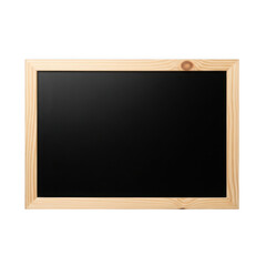 Blank wooden chalkboard isolated on transparent background