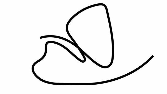 Creative Line Art of a Designer Creating Digital Artwork on butterfly 