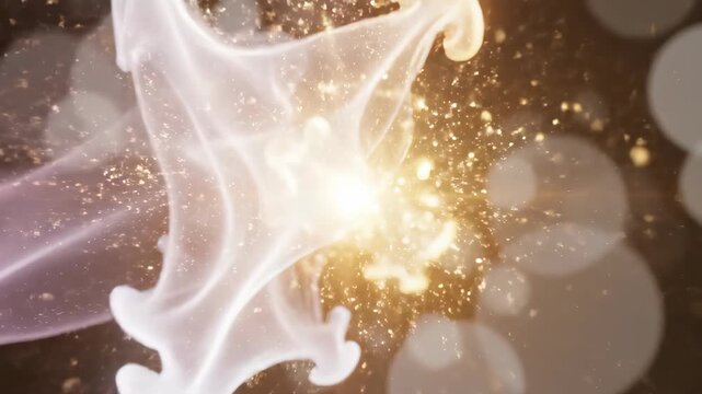 Dynamic energy collision abstract space visual art colorful effects artistic expression creative exploration