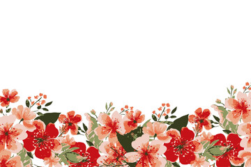 Flower watercolor frame for wedding, birthday, card, background, invitation, wallpaper, sticker, decoration etc.
